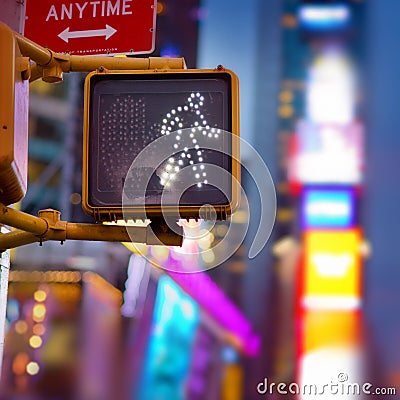 New York Walk Sign Stock Photo