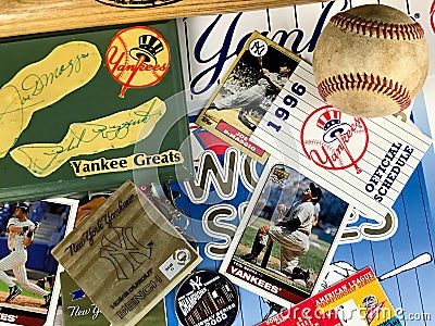 New York Yankee Collage Editorial Stock Photo