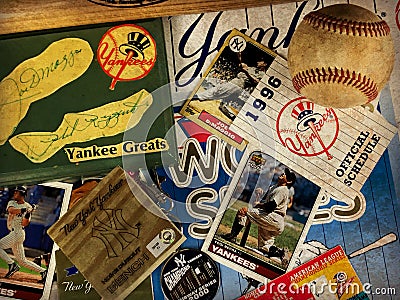 New York Yankee Collage Editorial Stock Photo