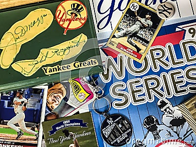 New York Yankee Collage Editorial Stock Photo