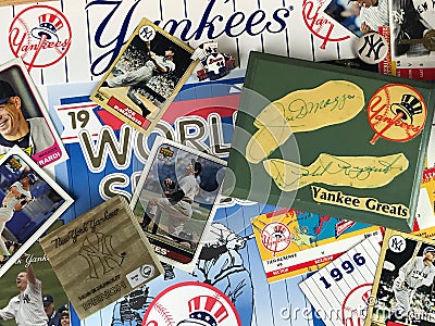 New York Yankee Collage Editorial Stock Photo