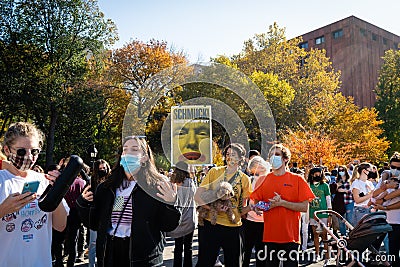 New Yorkers celebrate Joe Biden's election victory Editorial Stock Photo