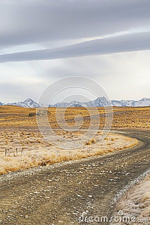 New Zealand on a beautiful autumn morning view from Tekapo. June 2018 Stock Photo