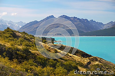 New Zealand, Beautiful Lakes and Landscape Stock Photo