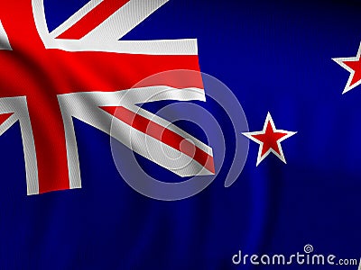 New Zealand flag background Cartoon Illustration