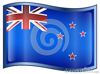 New Zealand Flag Icon Vector Illustration