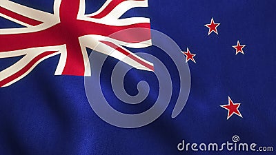 New Zealand Flag - Oakland Stock Photo