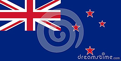 New Zealand flag vector.Illustration of New Zealand flag Vector Illustration