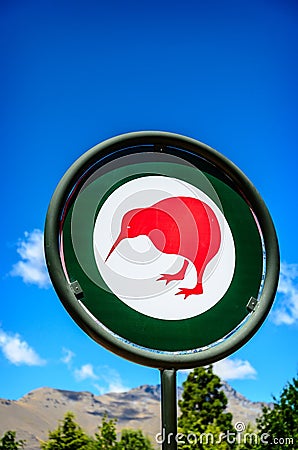 New Zealand. Kiwi sign Stock Photo
