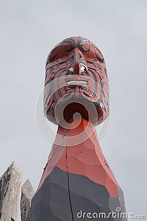 New Zealand Maori carvings 2 Editorial Stock Photo