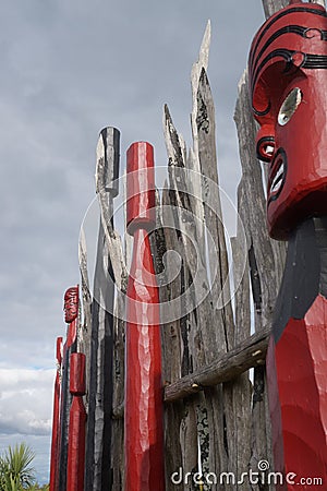 New Zealand Maori carvings 3 Editorial Stock Photo