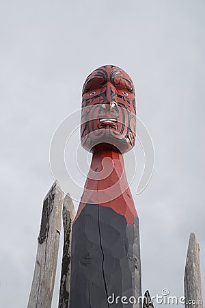 New Zealand Maori carvings 9 Editorial Stock Photo