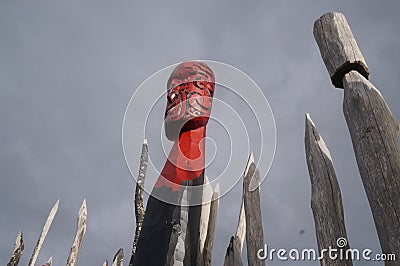 New Zealand Maori carvings 8 Editorial Stock Photo