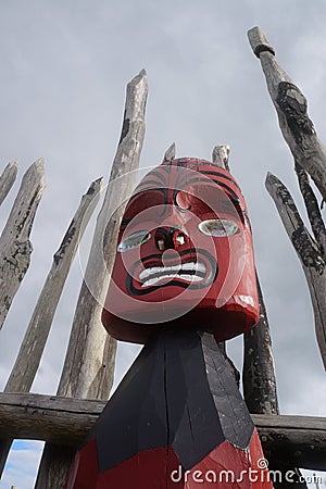 New Zealand Maori carvings 7 Editorial Stock Photo