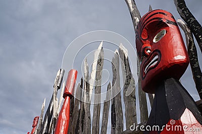 New Zealand Maori carvings 6 Editorial Stock Photo