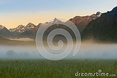 New Zealand Milford Sound Fiordland national park south Island Stock Photo