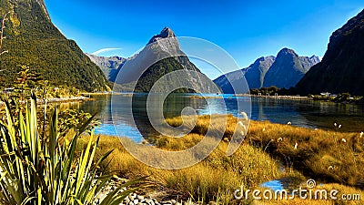 New Zealand Milford Sound Stock Photo