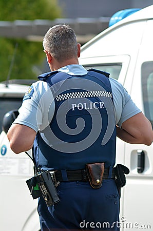 New Zealand Police Force Editorial Stock Photo