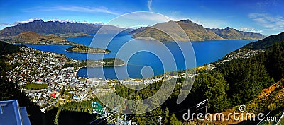 New Zealand, Queenstown, Panorama Editorial Stock Photo