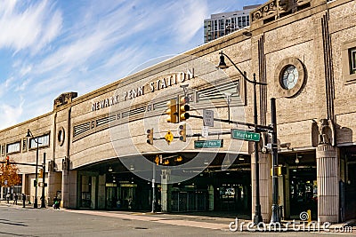 Newark Penn Station, an intermodal passenger station in Newark, New Jersey, serving Editorial Stock Photo