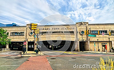 Newark Penn Station in Newark, New Jersey Editorial Stock Photo