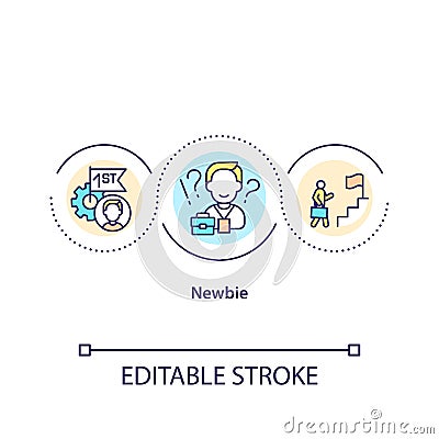 Newbie concept icon Vector Illustration