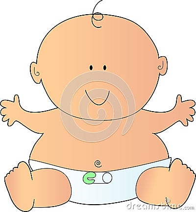 Newborn Baby Vector Illustration