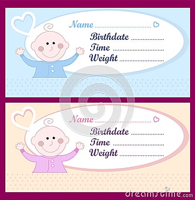 Newborn baby cards Stock Photo