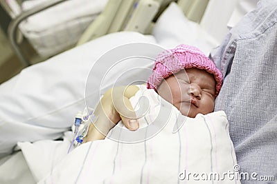 Newborn Baby in The Hospital Stock Photo