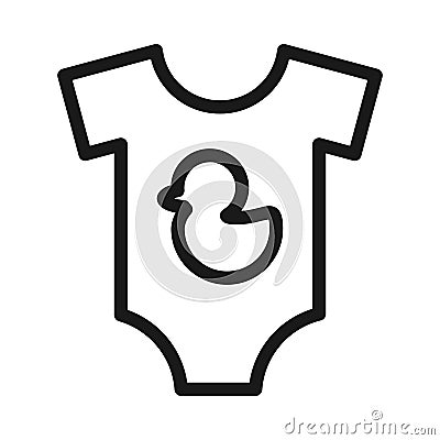 Newborn Baby Romper Jumpsuit Vector Vector Illustration