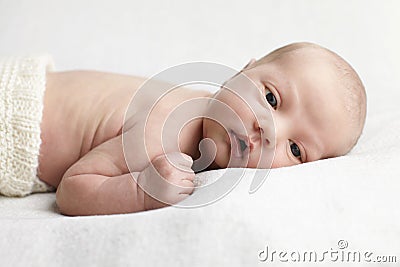 Newborn baby in studio Stock Photo