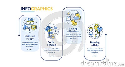 Newborn care vector infographic template Vector Illustration