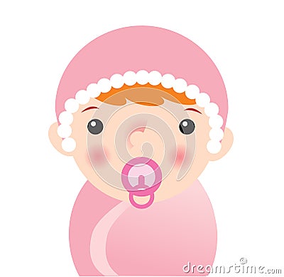 The newborn child Vector Illustration