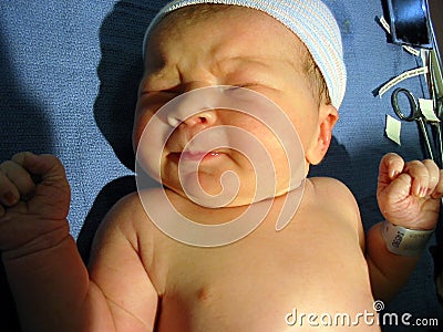 Newborn in Delivery Room 3 Stock Photo