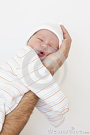 Newborn sleeps Stock Photo