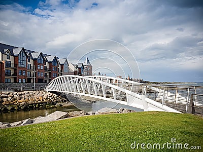 Newcastle, County Down, IRELAND - August 5h, 2019: Promenade Bridge Editorial Stock Photo