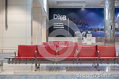 The newer Terminal 3 Emirates at Dubai International Airport, one of the busiest airports, on nov 15 2019. It is the single larg Editorial Stock Photo