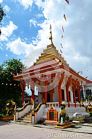 A newest building at Wat Simuang. Stock Photo