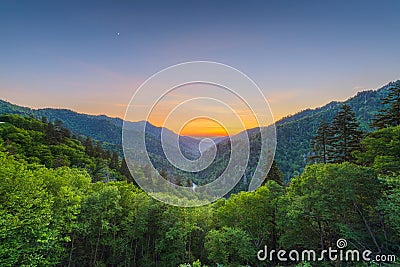 Newfound Gap in the Great Smoky Mountains Stock Photo