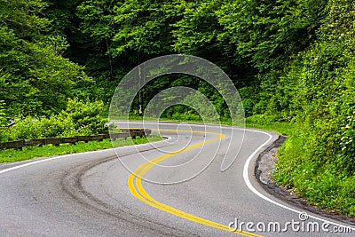 Newfound Gap Road at Great Smoky Mountains National Park, Tennessee. Stock Photo