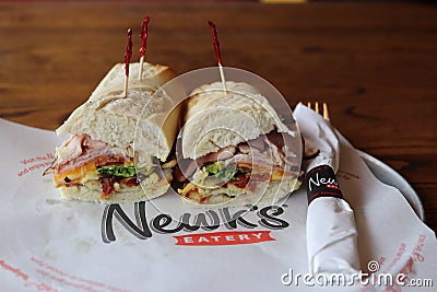 Newk`s Club Sandwich Editorial Stock Photo