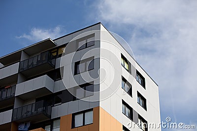 Newly built block of flats Stock Photo