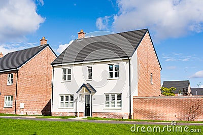 New build homes in a housing estate development. UK Editorial Stock Photo