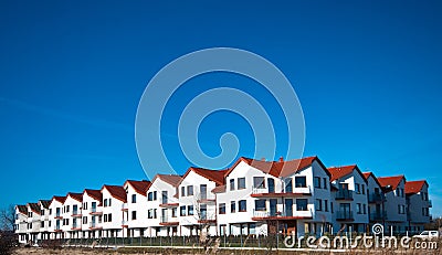 Apartments building complex Stock Photo