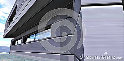 Newly developed composite panels for advanced home wall cladding. Energy-efficient and environmentally friendly material based on Cartoon Illustration