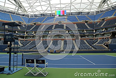 Newly Improved Arthur Ashe Stadium at the Billie Jean King National Tennis Center Editorial Stock Photo