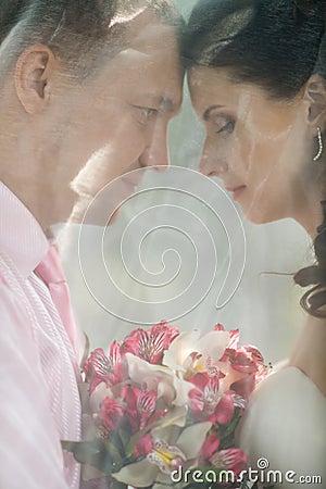 Newly married couple Stock Photo