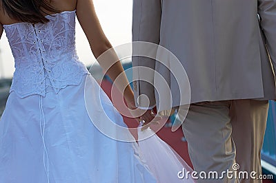 Newly married couple Stock Photo