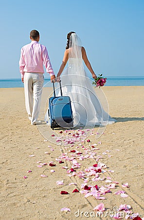 Newly married couple Stock Photo