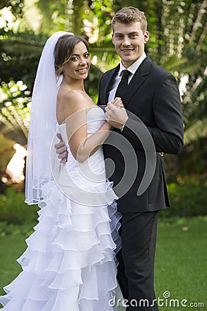 Newly married couple Stock Photo